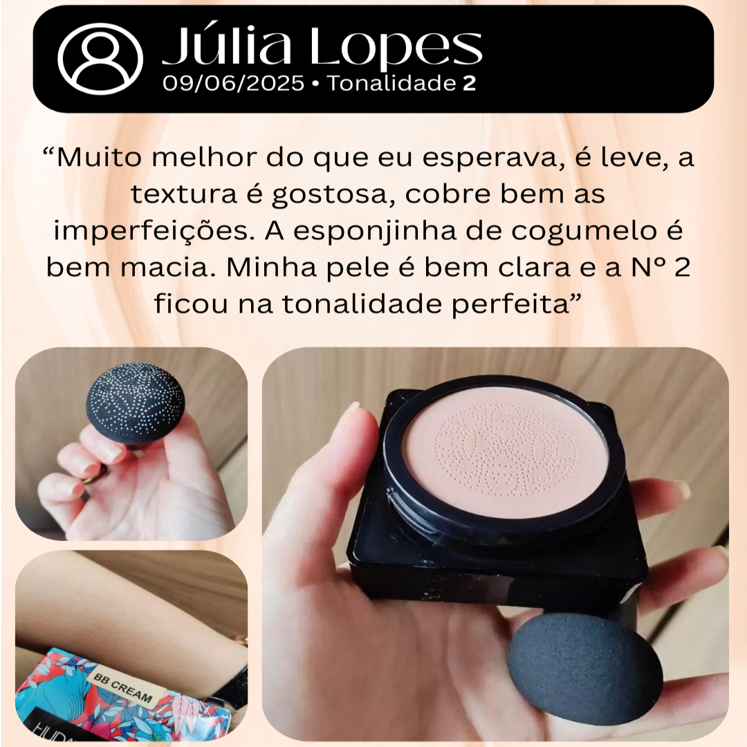 Base Corretiva com Esponja - Cobertura Natural