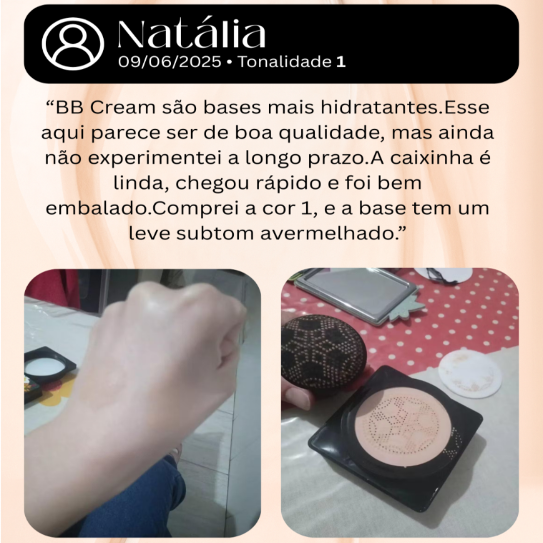 Base Corretiva com Esponja - Cobertura Natural