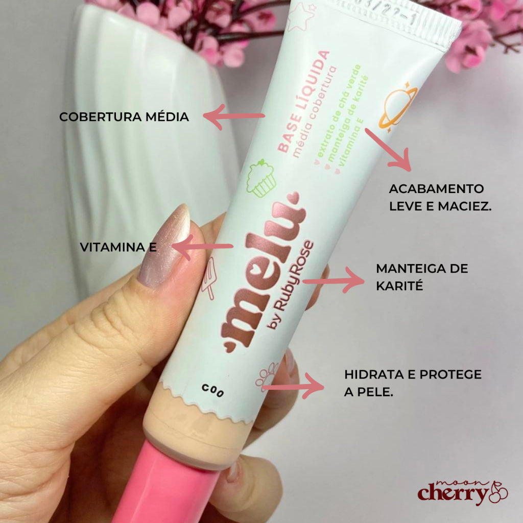 Base Melu Líquida by Ruby Rose - Cobertura Média