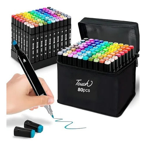 Kit com 48 Canetinhas Ponta Dupla