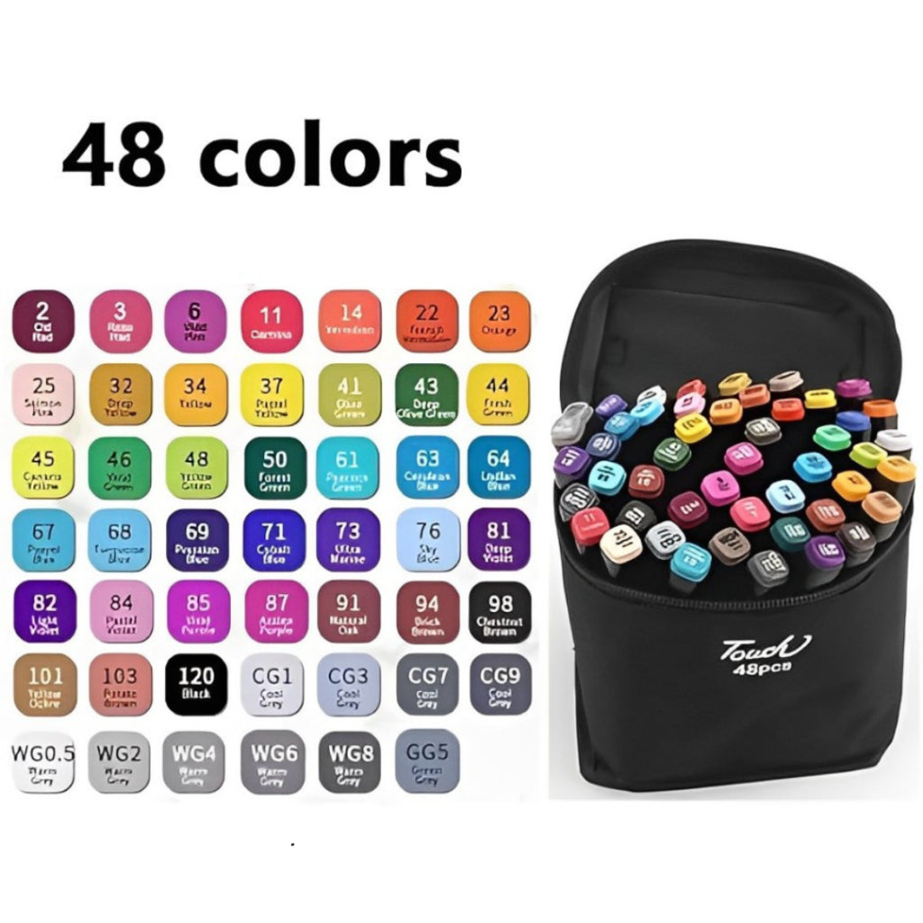 Kit com 48 Canetinhas Ponta Dupla