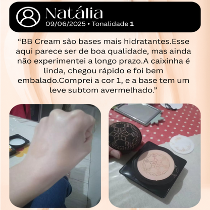 Base Corretiva com Esponja - Cobertura Natural