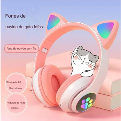 Fone de Ouvido de Gatinho - Bluetooth