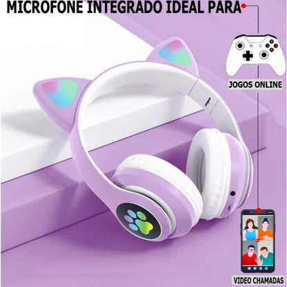 Fone de Ouvido de Gatinho - Bluetooth