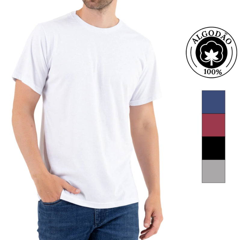 Camiseta Masculina Básica Branca