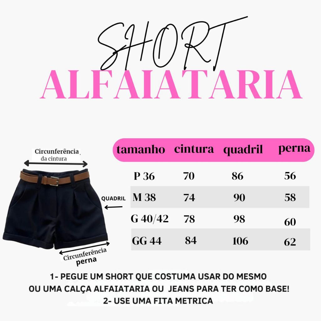 Short Alfaiataria - Cintura Alta