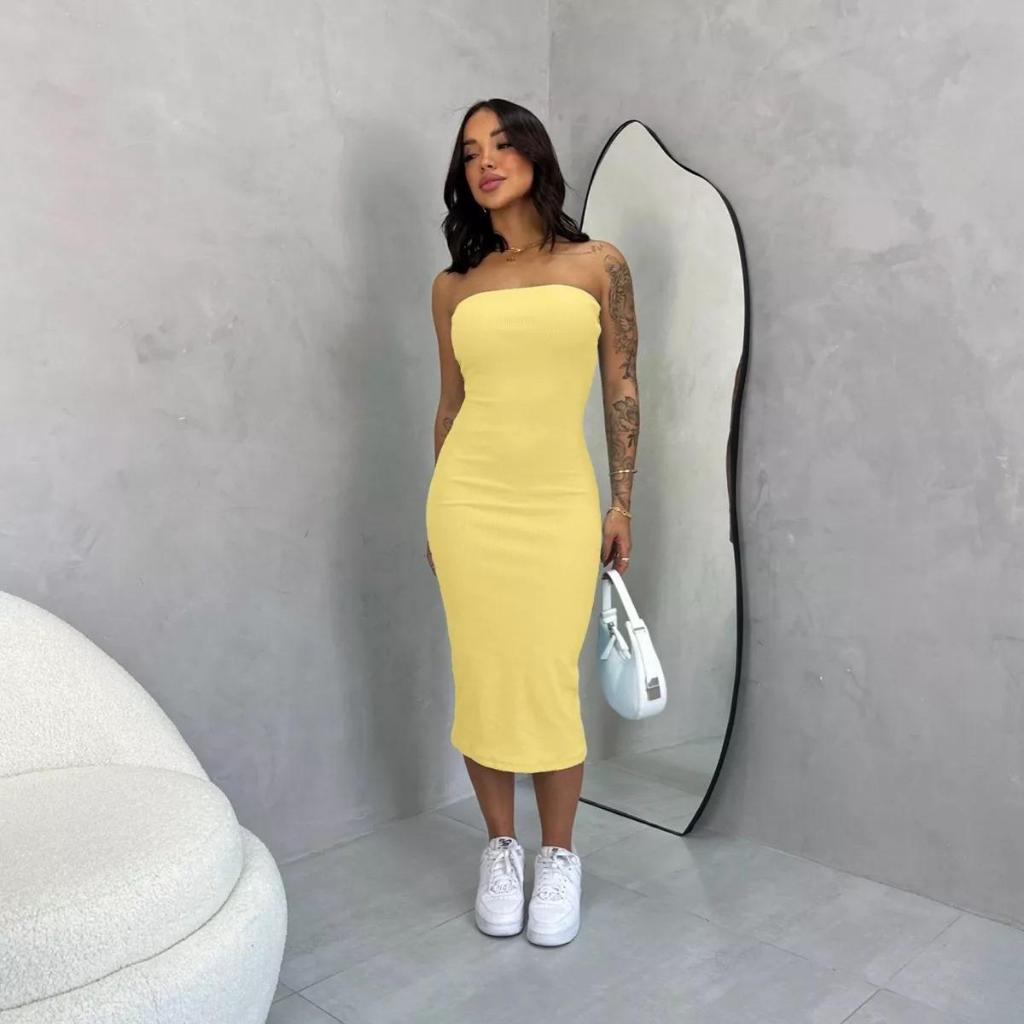 Vestido Midi - Tomara que Caia Canelado