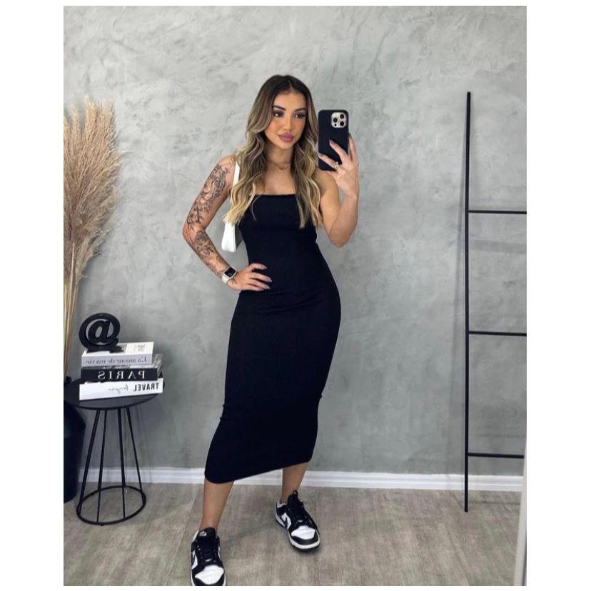 Vestido Midi - Tomara que Caia Canelado