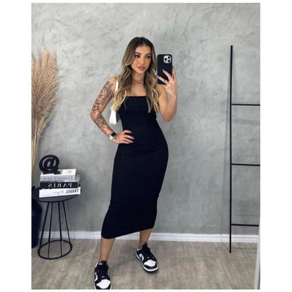 Vestido Midi - Tomara que Caia Canelado
