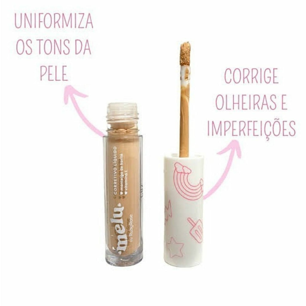 Corretivo Liquido Melu Ruby Rose - Cobertura Alta